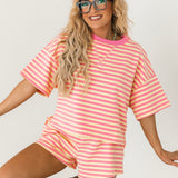 Sunny Stripe Tee | Pink Lemonade