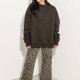 Mali Wide Leg Jeans | Leopard Print