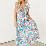 Chic Mosaic Midi Dress