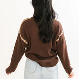 Cocoa Dusk Stitch Sweater