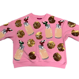 KIDS Light Pink Milk & Cookies Sweatshirt