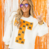 Licensed Tennessee Oversized Printed Mascot Letter Sweatshirt | Queen Of Sparkles