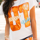 Licensed Tennessee Metallic Word With Icons Tee | Queen Of Sparkles