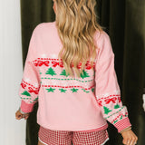 Winter Wonderland Pink Sweater