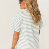 Bailey Stripe Tee | Light Blue