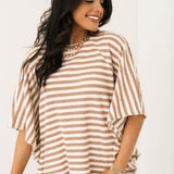 Bailey Stripe Shirt | Mocha