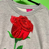 Grey Mega Rose Sweatshirt