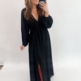 Wrap Me Up Maxi Dress | Black