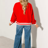 Red Jeweled Basketball Sweatshirt | Queen Of Sparkles