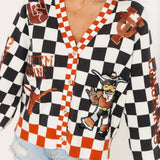 Licensed Texas Checkered Team Icons Cardigan | Queen Of Sparkles