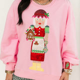 Light Pink Mrs.Clause Sweatshirt | Queen Of Sparkles