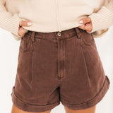 Classic Denim Shorts | Brown