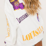 LSU Big Icons Scattered All Over Sweatshirt | Queen Of Sparkles