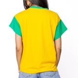 Green & Yellow Crayon Tee | Queen Of Sparkles