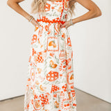 Tropical Oasis Midi Dress | Red