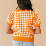 Licensed Tennessee Gingham Field, Players & Helmet Short Sleeve Sweater | Queen Of Sparkles