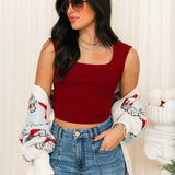 Sleek Fit Top | Ruby Red