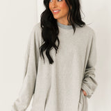 Cassandra Long Sleeve Top | Heather Grey