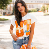 Licensed Tennessee Metallic Word With Icons Tee | Queen Of Sparkles