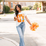 Licensed Tennessee Metallic Word With Icons Tee | Queen Of Sparkles