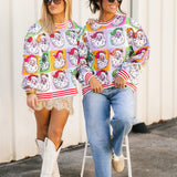 Checkered Santa Sweatshirt | Queen Of Sparkles X Lexi Jade's