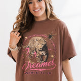 Dreamer World Tour Leopard Graphic Tee | Brown