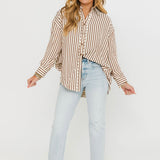 Margot Striped Top | Brown