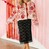 Lace Midi Skirt | Black