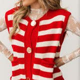 Maryn Striped Sweater | Red Ivory