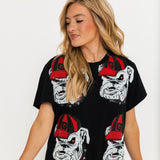 Licensed UGA Mascot Midi Tee Dress | Queen Of Sparkles