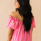 Clarice Maxi Dress | Pink Sangria Stripe
