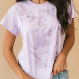 Lavender Jewel QOS Card Logo Tee | Queen Of Sparkles