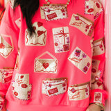 Neon Pink Love Letters Sweatshirt | Queen Of Sparkles