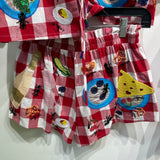 Red & White Checkered Picnic Cotton Short | Queen Of Sparkles