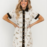 Feathered Fields Mini Dress