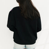 Black Oversized Multi Butterfly Sweatshirt | Queen Of Sparkles