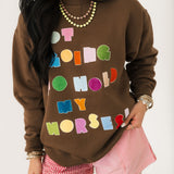 Not Gonna Hold My Horses Sweatshirt | Brown