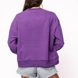 Licensed LSU Metallic Word With Icons Sweatshirt | Queen Of Sparkles