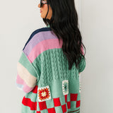 Free Spirit Patchwork Cardigan | Green