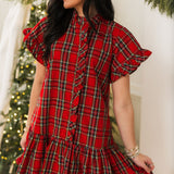 Wonderful Christmas Mini Dress | Red