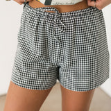 Gingham Boxer Short | Black