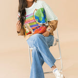 Multi School Books, Pencil Bag & Globe Sweatshirt | Queen Of Sparkles