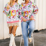 Checkered Santa Sweatshirt | Queen Of Sparkles X Lexi Jade's
