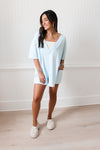 Hot Shot Tee Romper | Boardwalk Blue