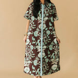 Chocolate Petals Floral Dress