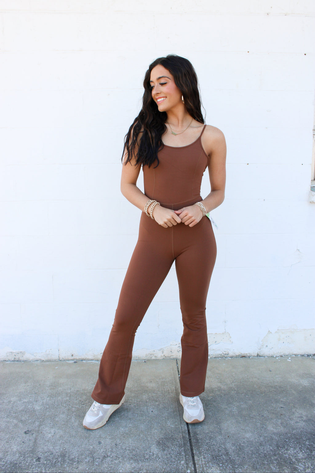 FLARED CATSUIT | COCOA DUST
