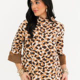 Pick Me Mock Neck Sweater | Leopard