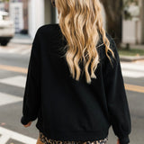 Black & Orange Flower Sequin Pumpkin Sweatshirt | Queen Of Sparkles