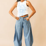 Rhinestone Barrel Jeans | Queen Of Sparkles