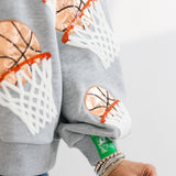 Grey Basketball Hoop Sweatshirt | Queen Of Sparkles